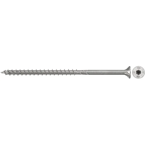 fischer Spanplattenschraube PowerFast II 5,0x120 Senkkopf TX (100 Stück, mit Teilgewinde, Edelstahl A2)