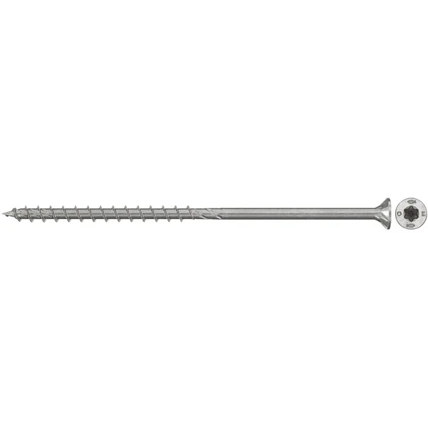 fischer Spanplattenschraube PowerFast II 6,0x100 Senkkopf TX (100 Stück, mit Teilgewinde, Edelstahl A4)