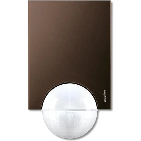 Merten Bewegungsmelder Argus 220 Grad Flächenüberwachung mit Funkmodul MEG5628-3115 (dunkelbraun, Retail)