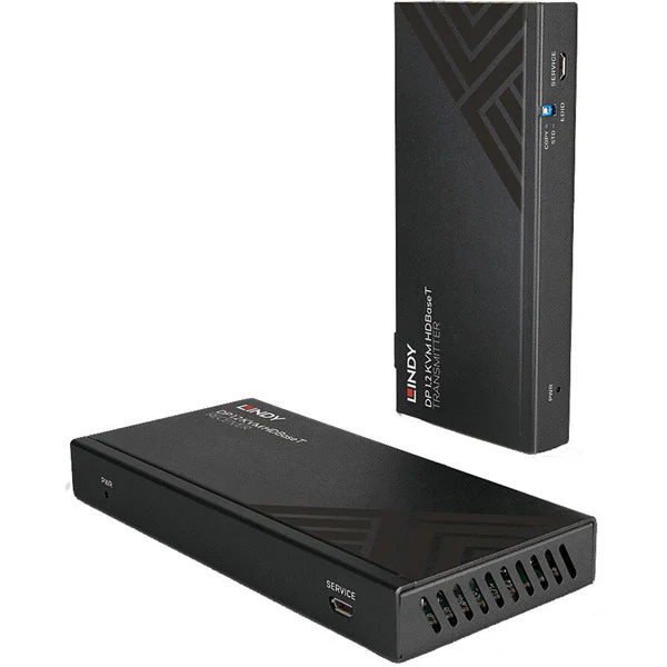 Lindy 150m Cat.6 KVM Extender, DisplayPort-Verlängerung (schwarz, DisplayPort 1.2, USB, IR & RS-232, HDBaseT)