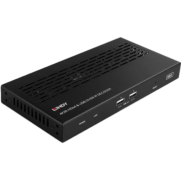 Lindy 4K30 HDMI & USB over IP System - Decoder, HDMI Verlängerung (schwarz)