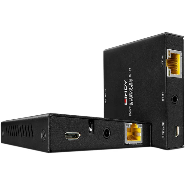 Lindy HDMI & IR Extender, HDMI Verlängerung (schwarz, 50m, Cat.6, 18G )