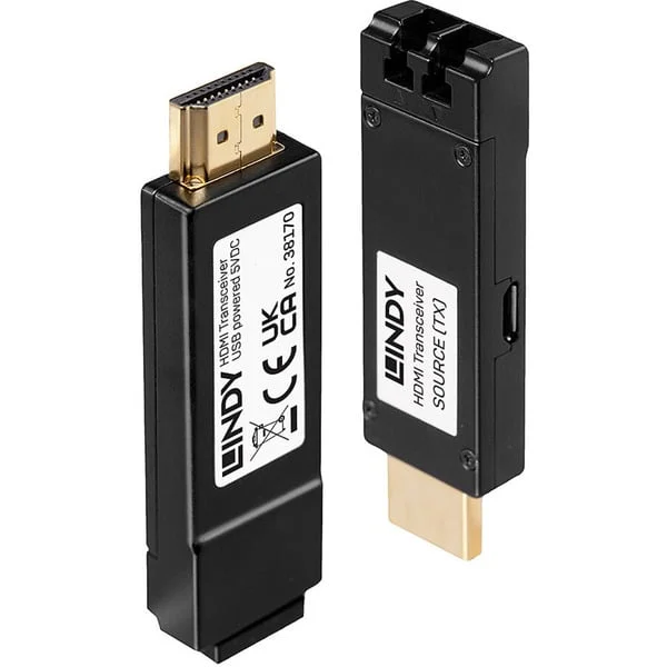 Lindy LWL HDMI 2.0 Extender, HDMI Verlängerung (schwarz, 300m, 10.2G )