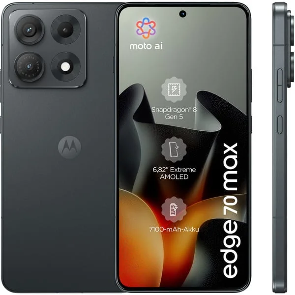 Motorola edge 70 max 256GB, Handy (Dark Shadow, Android, 8 GB)
