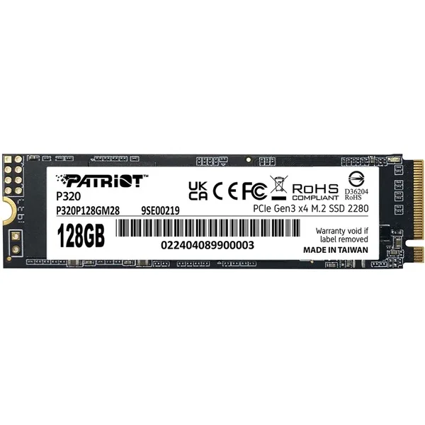 Patriot P320 128GB, SSD (PCIe 3.0 x4, NVMe 1.3, M.2 2280)