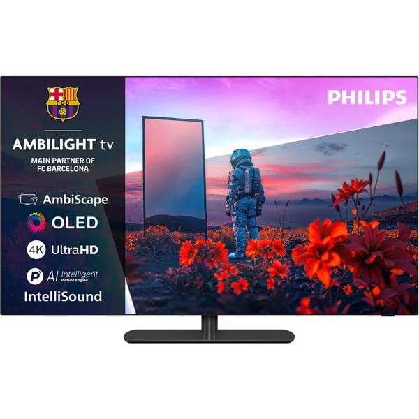 Philips 42OLED811/12, OLED-Fernseher (106 cm (42 Zoll), schwarz/grau, UltraHD/4K, Ambilight 3-seitig, 120Hz Panel)