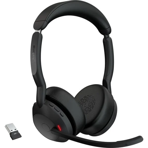Jabra Evolve2 55, Headset (schwarz, Stereo, UC, USB-A, Link380a)