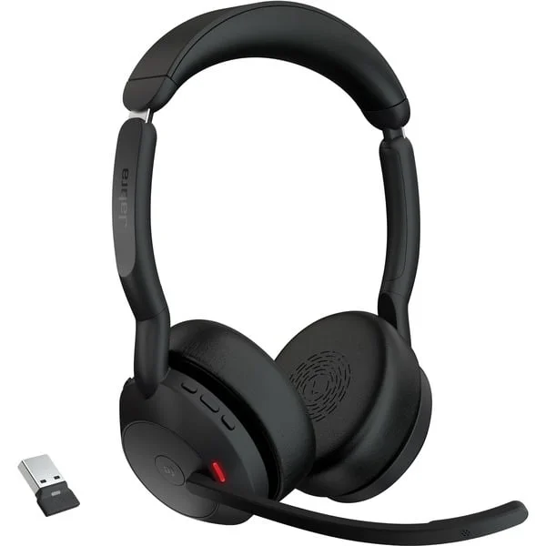 Jabra Evolve2 55, Headset (schwarz, Stereo, Microsoft Teams, USB-A, Link380a)
