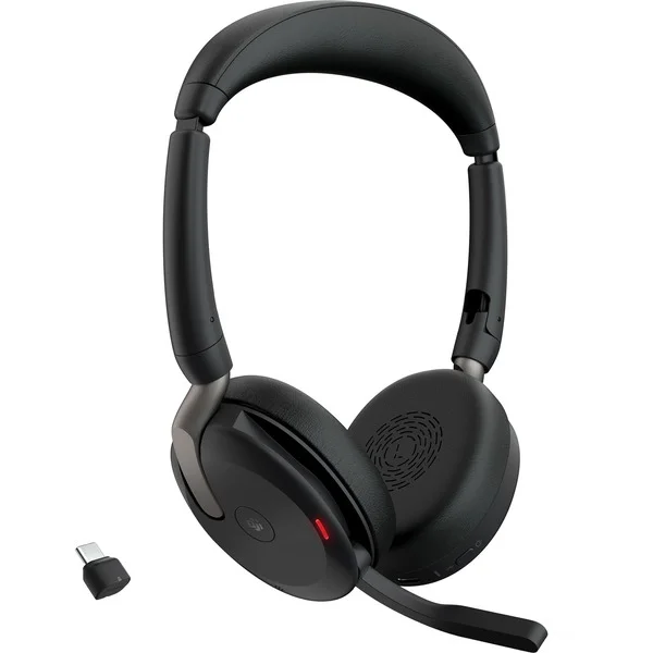 Jabra Evolve2 65 Flex Duo, Headset (schwarz, Stereo, Microsoft Teams, USB-C, Link380c)