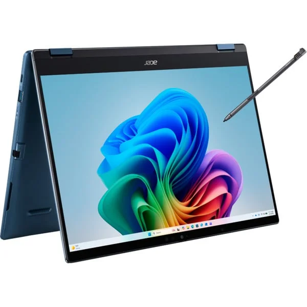 Acer Swift Spin 14 AI (SFSP14-Q51T-X0AS), Notebook (kobaltblau, Qualcomm Snapdragon X Elite X2E-78-100, Qualcomm Adreno GPU, 16 GB LPDDR5, 512 GB (512 GB SSD), Windows 11 Home)