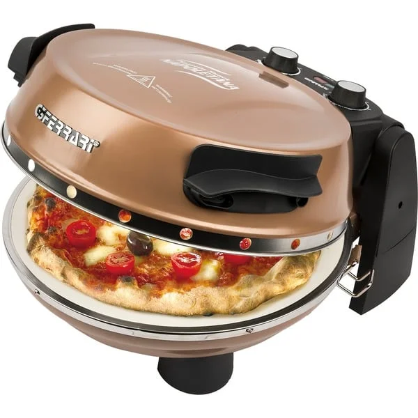G3 Ferrari Pizzaofen Napoletana (kupfer, 1.200 Watt, für Pizza Ø 31cm, 2 Steine)