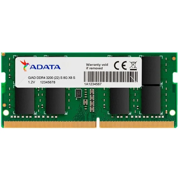 ADATA SO-DIMM 8 GB DDR4-3200 , Arbeitsspeicher (grün, AD4S32008G22-SGN, Premier, INTEL XMP, B-Ware)