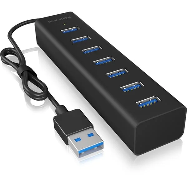 ICY BOX IB-HUB1700-U3, USB-Hub (schwarz)