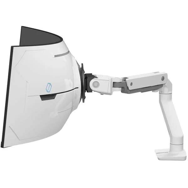 Ergotron HX Monitor Arm mit VHD-Gelenk, Tischhalterung, Monitorhalterung (weiß, für 1000 R Curved Monitore)