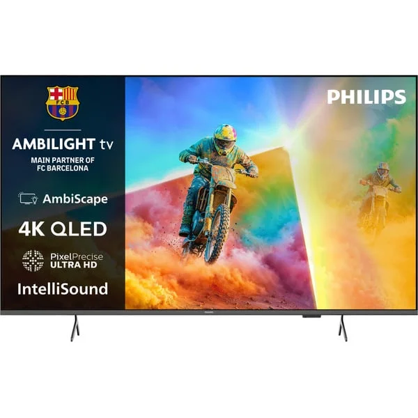 Philips 65PQS8501/12, QLED-Fernseher (164 cm (65 Zoll), schwarz, UltraHD/4K, Ambilight 3-seitig)