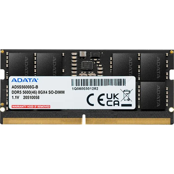 ADATA SO-DIMM 8 GB DDR5-5600 , Arbeitsspeicher (schwarz, AD5S56008G-S, Premier Tray)