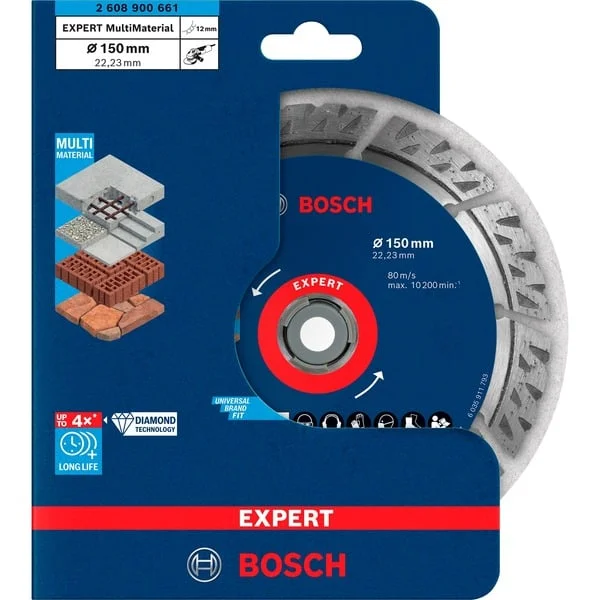 Bosch Professional Diamanttrennscheibe Expert MultiMaterial, Ø 150mm (Bohrung 22,23mm)