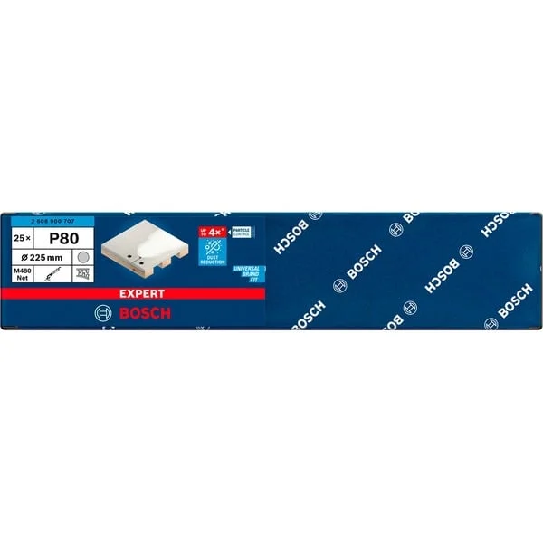 Bosch Professional Expert M480 Netzstruktur-Schleifblatt Ø 225mm, K80 (25 Stück, für Trockenbauschleifer)