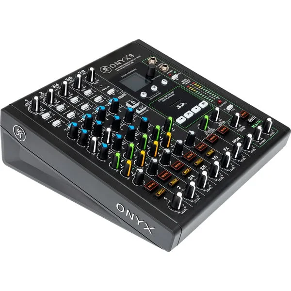 MACKIE Onyx8 , Mischpult (schwarz, 8-Kanal Premium Analogmixer mit Multi-Track)