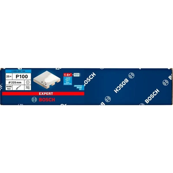 Bosch Professional Expert M480 Netzstruktur-Schleifblatt Ø 225mm, K100 (25 Stück, für Trockenbauschleifer)