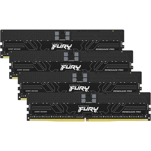 Kingston FURY DIMM 64 GB DDR5-5600 (4x 16 GB) Quad-Kit, Arbeitsspeicher (schwarz, KF556R36RBK4-64, Renegade PRO, INTEL XMP)