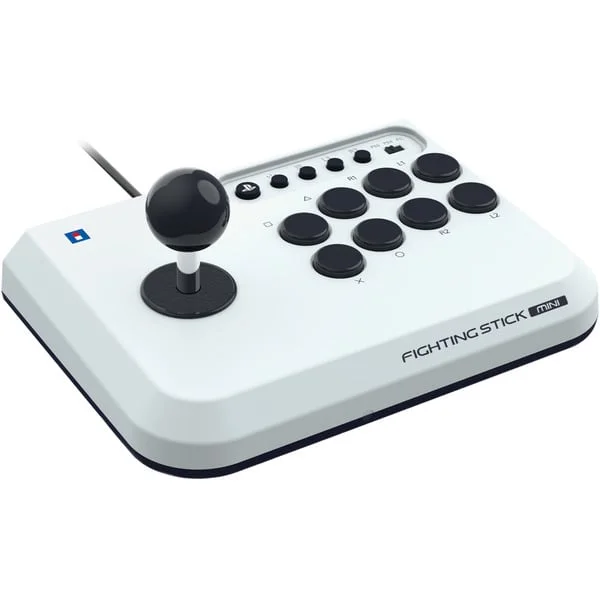 HORI Fighting Stick Mini, Joystick (weiß/schwarz, für PlayStation 5 & 4)