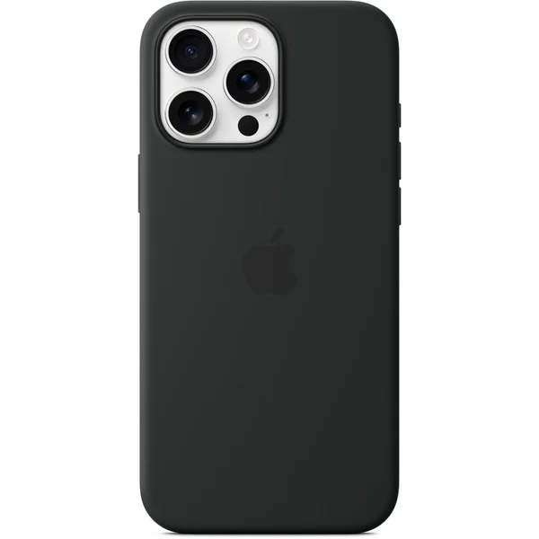 Apple Silikon Case mit MagSafe, Handyhülle (schwarz, iPhone 16 Pro Max)