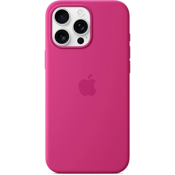 Apple Silikon Case mit MagSafe, Handyhülle (fuchsia, iPhone 16 Pro Max)