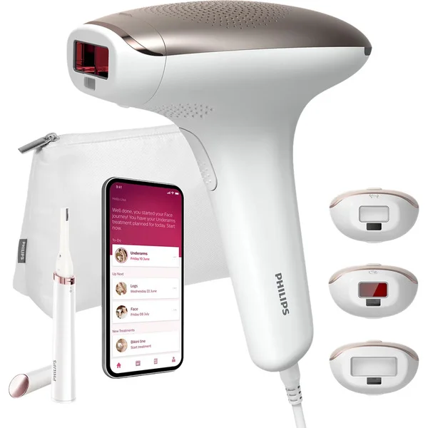 Philips Lumea IPL Series 7000 Advanced BRI923/00, Haarentferner (weiß/roségold, mit Korrektur-Trimmer (HP6388))