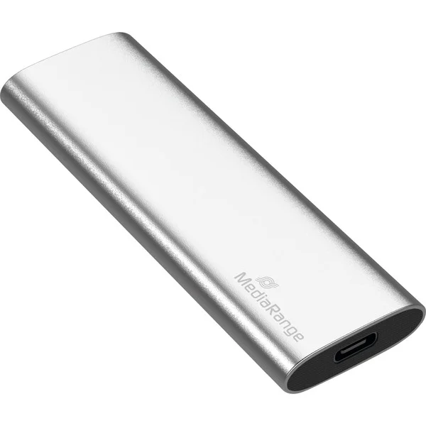 MediaRange 240 GB, Externe SSD (silber, USB-C 3.2 Gen 2 (10 Gbit/s))