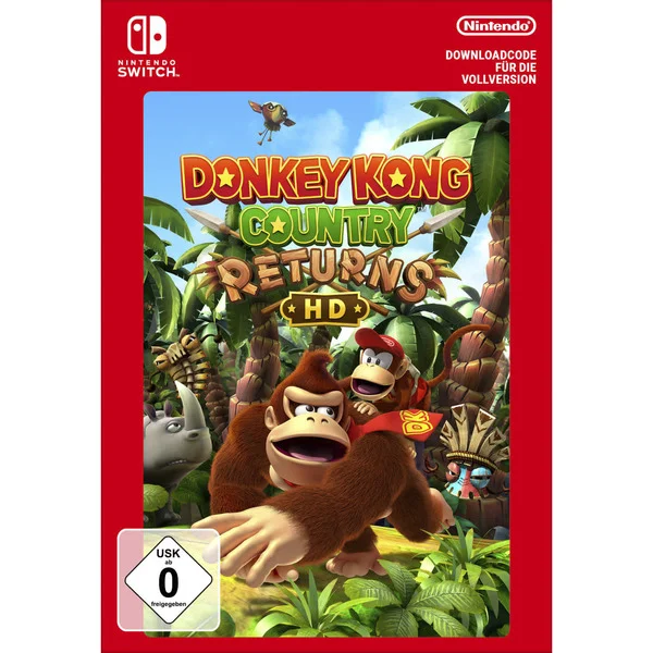 Donkey Kong Country Returns HD, Nintendo Switch-Spiel (Nintendo Switch, Download Code)