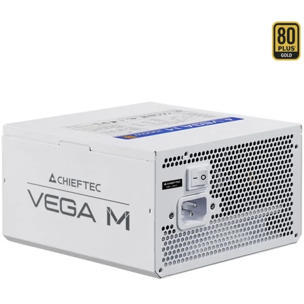 Chieftec Vega M 750W White, PC-Netzteil (weiß, 1x 12 Pin High Power GPU, 4x PCIe, Kabelmanagement, 750 Watt)