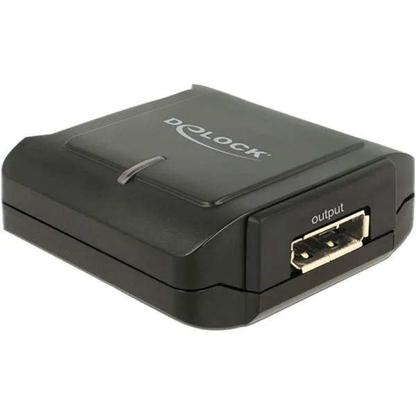 DeLOCK DisplayPort 1.2 Repeater 4K 60Hz, Grafikverlängerung (schwarz)