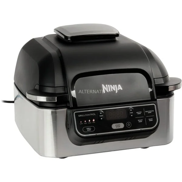 Ninja Foodi Grill & Heißluftfritteuse AG301EU (schwarz, 1.750 Watt, Korb 5,7 Liter)