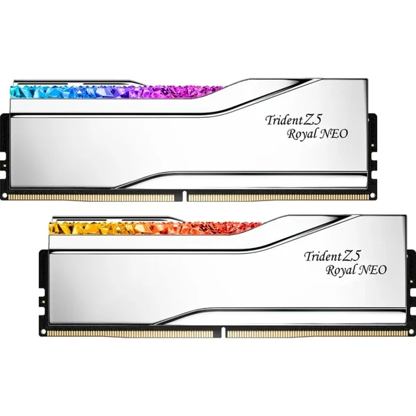 G.Skill DIMM 48 GB DDR5-8000 (2x 24 GB) Dual-Kit, Arbeitsspeicher (silber, F5-8000J4048G24GX2-TR5NS, Trident Z5 Royal Neo, AMD EXPO)