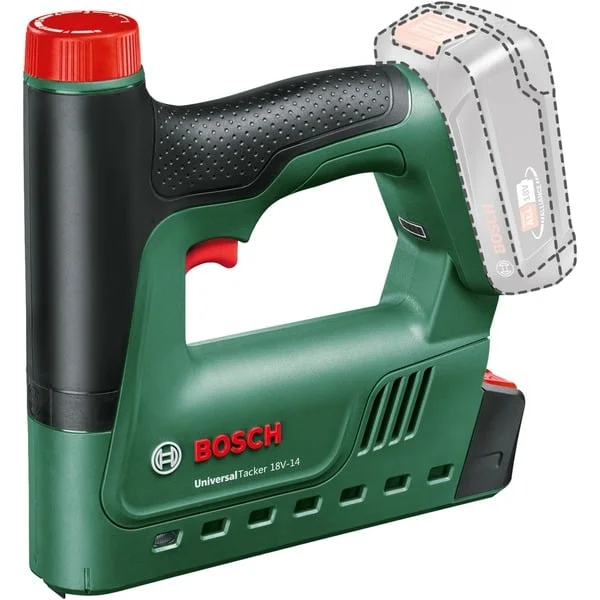 Bosch Heimwerken & Garten UniversalTacker 18V-14, 18Volt, Elektrotacker (grün/schwarz, ohne Akku und Ladegerät, POWER FOR ALL ALLIANCE)