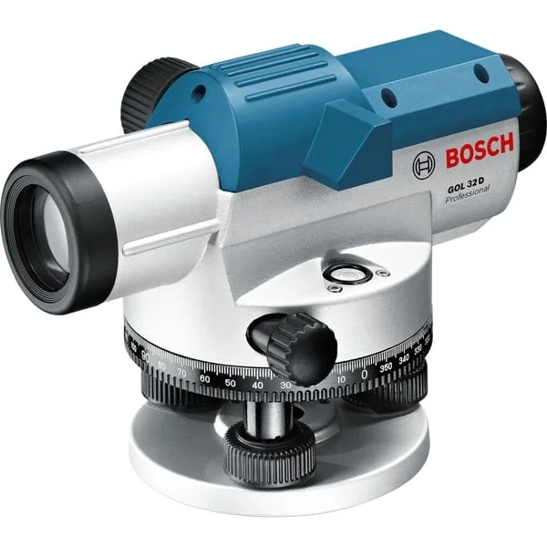 Bosch Professional Optisches Nivelliergerät GOL 32 D Professional (blau, Koffer, Maßeinheit 360 Grad)