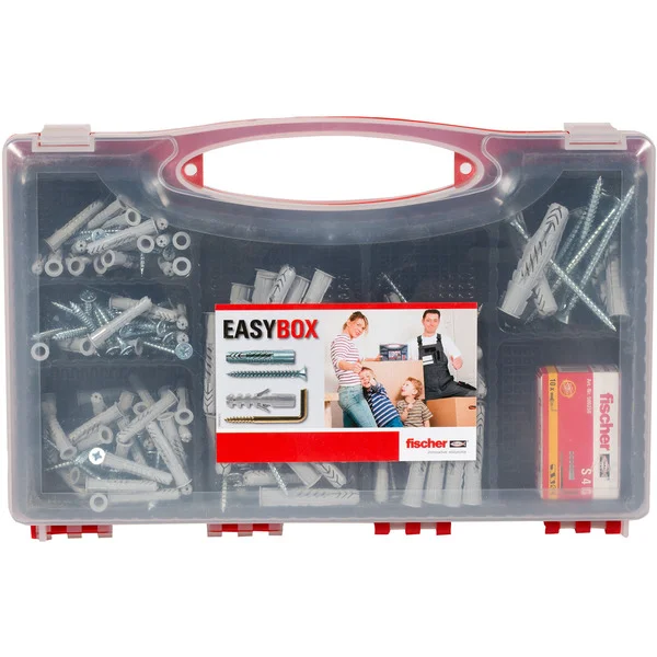 fischer EASY Box Universaldübel UX mit Schrauben (hellgrau, 252-teilig, mit Schrauben)