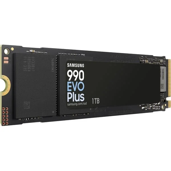 Samsung 990 EVO Plus 1 TB, SSD (PCIe 4.0 x4 / 5.0 x2, NVMe 2, M.2 2280, intern)