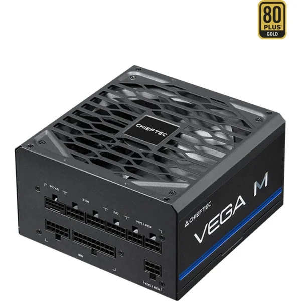 Chieftec Vega M 1000W, PC-Netzteil (schwarz, 1x 12 Pin High Power GPU, 4x PCIe, Kabelmanagement, 1000 Watt)