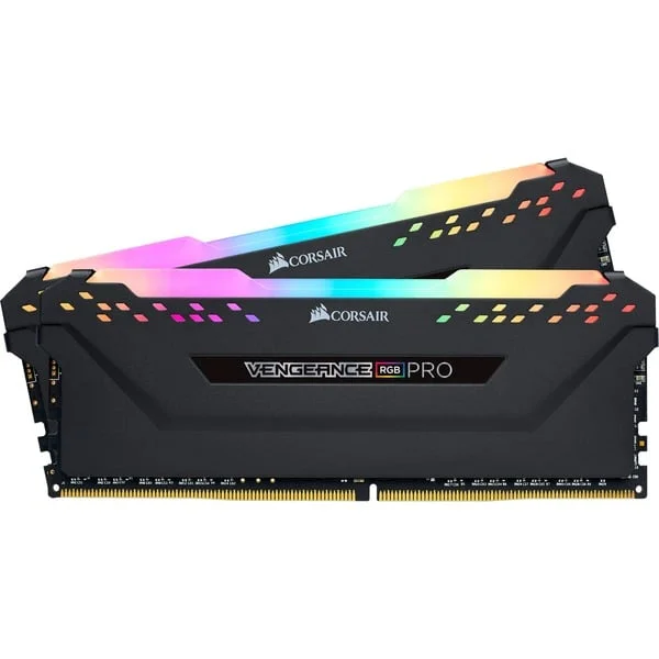 Corsair DIMM 32 GB DDR4-3200 (2x 16 GB) Dual-Kit, Arbeitsspeicher (schwarz, CMW32GX4M2E3200C16, Vengeance RGB, INTEL XMP)