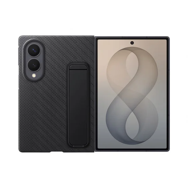 Samsung Carbon Standing Case, Handyhülle (schwarz, Samsung Galaxy Z Fold8)