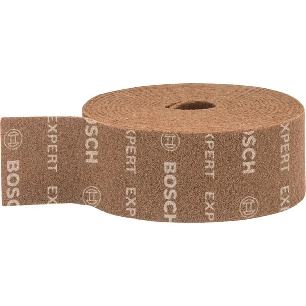 Bosch Professional Expert Vliesrolle N880 Grob A, 115mmx10m, Schleifblatt (braun, 10 Meter Rolle, zum Handschleifen)