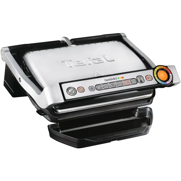 Tefal OptiGrill+ GC712D34, Kontaktgrill (silber/schwarz, 2.000 Watt)