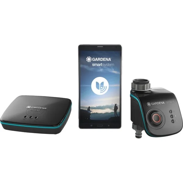GARDENA Bewässerungssteuerung smart Water Control Set (grau/türkis, 2-teilig, mit smart Gateway)