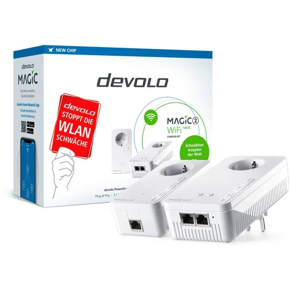 devolo Magic 2 WiFi next Starter Kit, Powerline (2 Adapter)