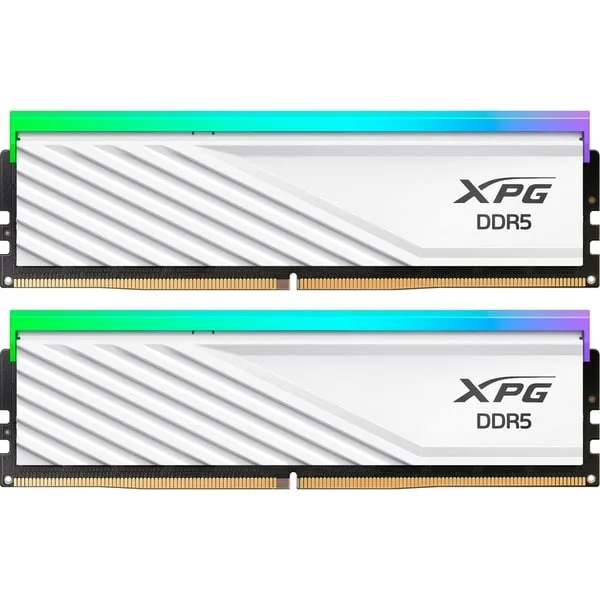 ADATA DIMM 16 GB DDR5-5600 (2x 8 GB) Dual-Kit, Arbeitsspeicher (weiß, AX5U5600C468G-DTLABRWH, XPG Lancer Blade RGB, INTEL XMP, AMD EXPO)