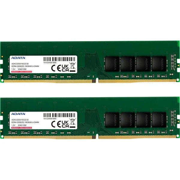 ADATA DIMM 32 GB DDR4-3200 (2x 16 GB) Dual-Kit, Arbeitsspeicher (grün, AD4U320016G22-DTGN, Premier)