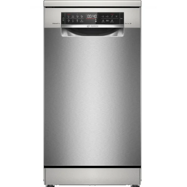 Bosch SPS6EMI21E Serie 6 , Spülmaschine (silber/edelstahl (gebürstet), 45 cm, Home Connect)