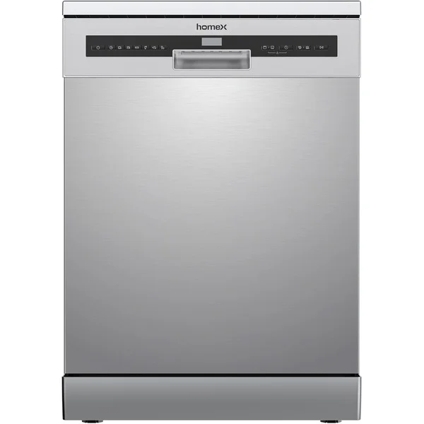 homeX DWFS601444C-S , Spülmaschine (silber/schwarz, 60 cm, unterbaufähige Spülmaschine)